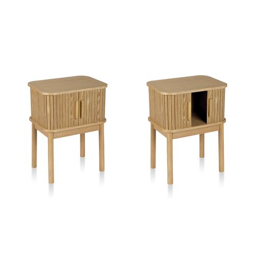 Set 2 Tables De Nuit Bois Envio - 40x30x53 Cm