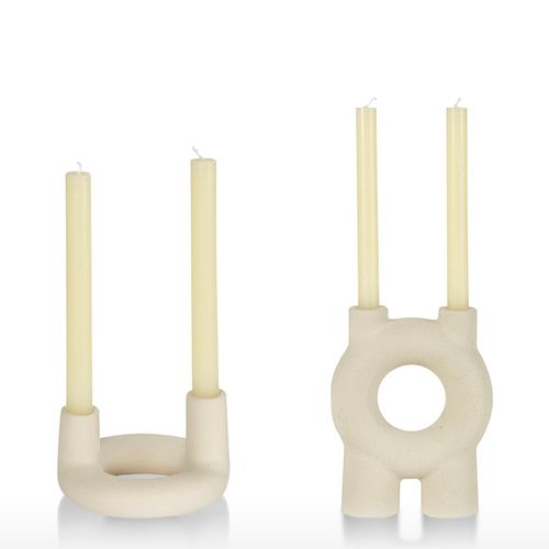 Set 2 Chandeliers Céramique Écru Corallo