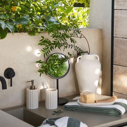 Brosse Wc Resine Beige Lugano