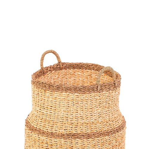 Panier Jonc De Mer Naturel Et Brun