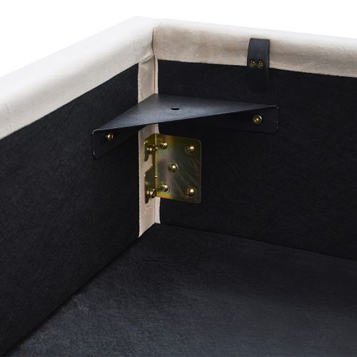 Lit Coffre Giulia Velours Beige 90x190 Cm