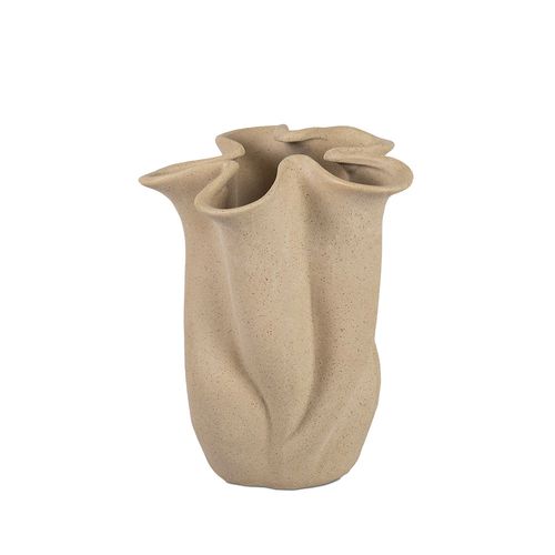 Vase - Céramique Grège - Fiore - 20x19x24 Cm