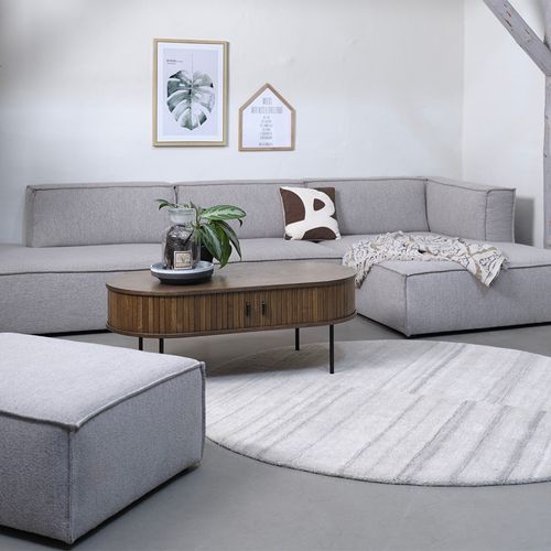 Table Basse 2 Portes 120 Cm - Bois Foncé - Alba