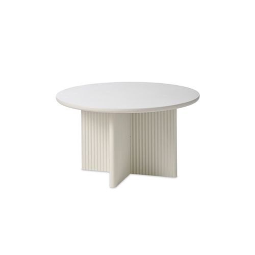 Table Basse Ronde Ø80 Cm - Bois Strié - Mirano