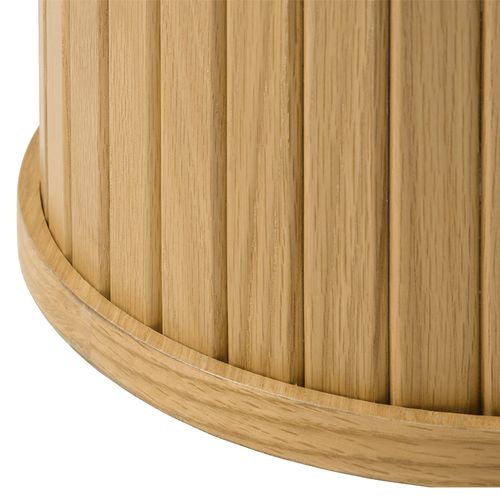 Table D'appoint Ronde Ø50 Cm - Bois Naturel - Alba