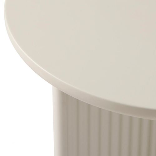 Table D'appoint Ronde Ø50 Cm - Bois Strié - Mirano