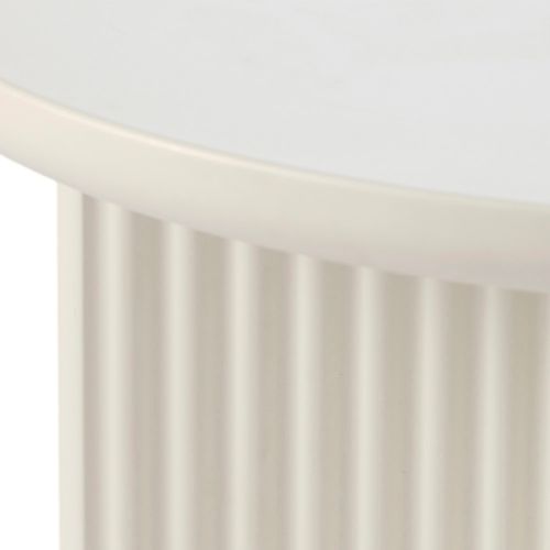 Table D'appoint Ronde Ø50 Cm - Bois Strié - Mirano