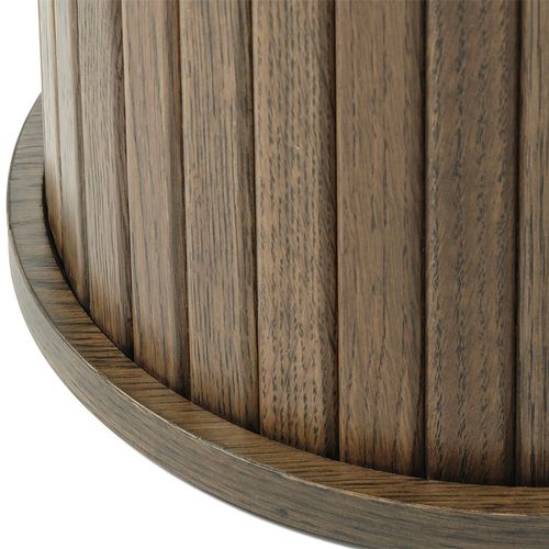 Table D'appoint Ronde Ø50 Cm - Bois Foncé - Alba