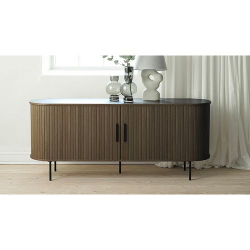 Buffet 2 Portes 140 Cm - Bois Foncé - Alba