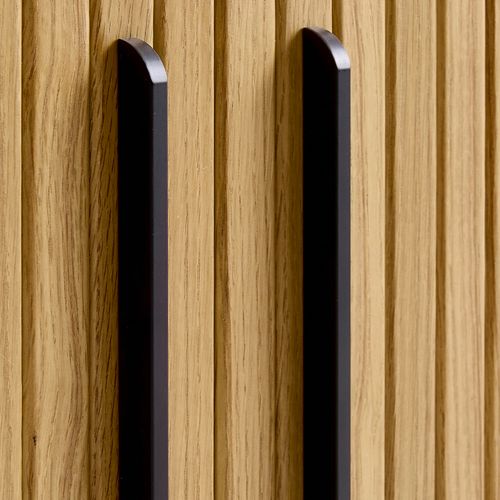 Meuble Bas 2 Portes 180 Cm - Bois Naturel - Alba