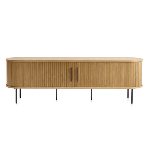 Meuble Bas 2 Portes 180 Cm - Bois Naturel - Alba