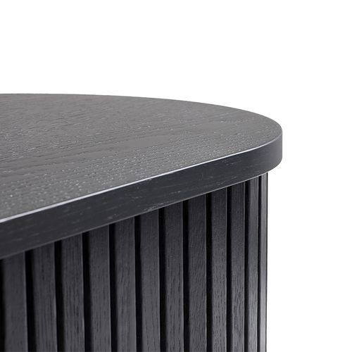 Meuble Bas 2 Portes 180 Cm - Bois Noir - Alba