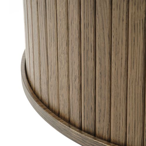 Table Basse Ronde Ø90 Cm - Bois Foncé - Alba