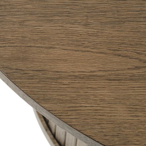 Table Basse Ronde Ø90 Cm - Bois Foncé - Alba