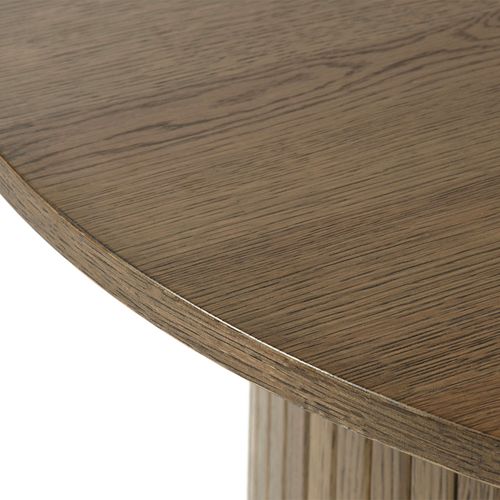 Table Basse Ronde Ø90 Cm - Bois Foncé - Alba