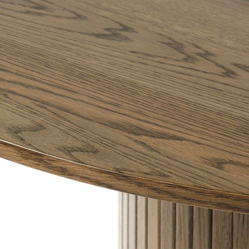 Table à Manger Ronde Ø120 Cm - Bois Foncé - Alba