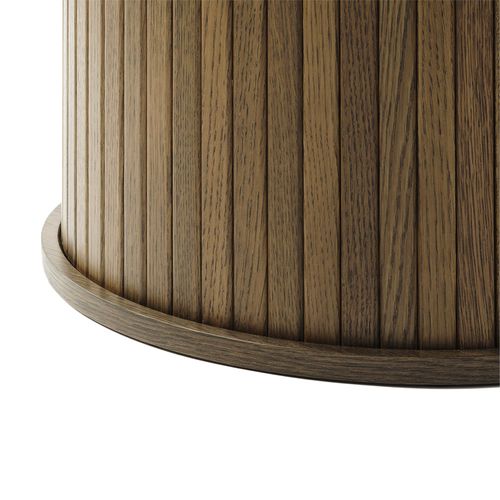 Table à Manger Ronde Ø120 Cm - Bois Foncé - Alba