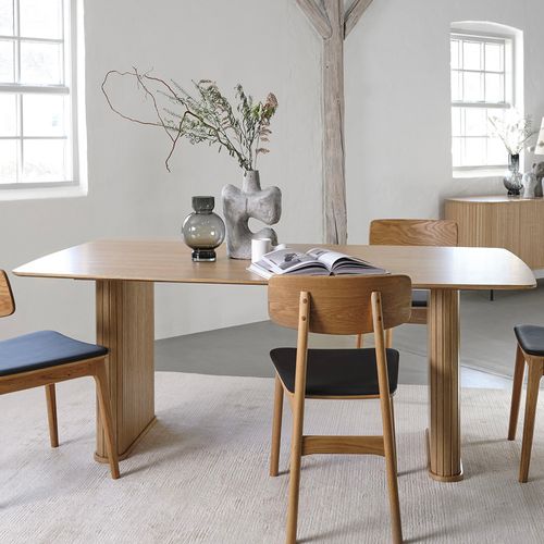 Table à Manger 190 Cm - Bois Naturel - Alba