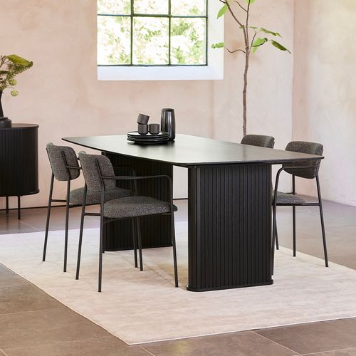 Table à Manger 190 Cm - Bois Noir - Alba