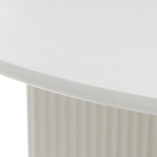 Table à Manger Ronde Ø110 Cm - Bois Strié - Mirano