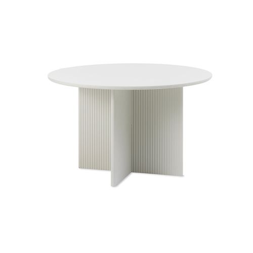 Table à Manger Ronde Ø110 Cm - Bois Strié - Mirano