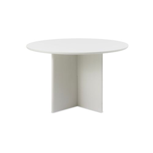 Table à Manger Ronde Ø110 Cm - Bois Strié - Mirano