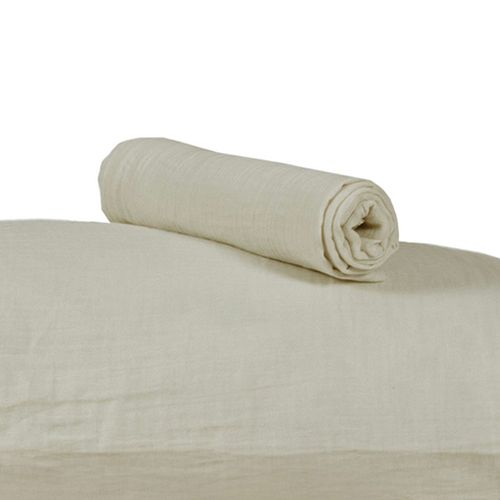 Lot 2 Taies D'oreiller Gaze De Coton Sable 63x63 Cm