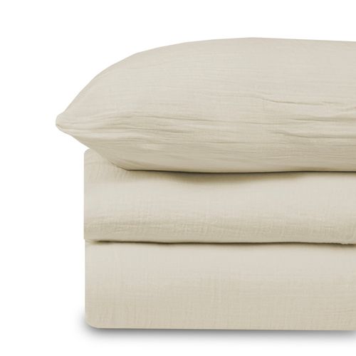 Parure De Lit 160 Cm Gaze De Coton Sable