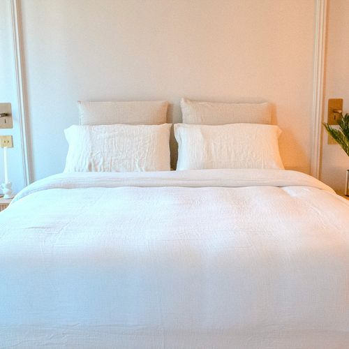 Drap-housse Gaze De Coton Écrue 160x200 Cm