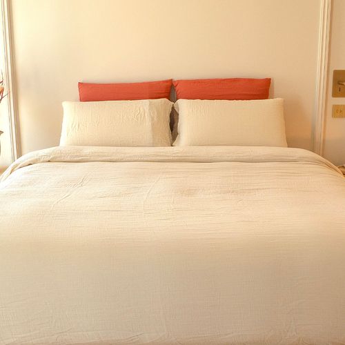 Housse De Couette Gaze De Coton Sable 240x260 Cm