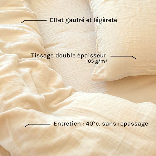 Parure De Lit 140 Cm Gaze De Coton Sable