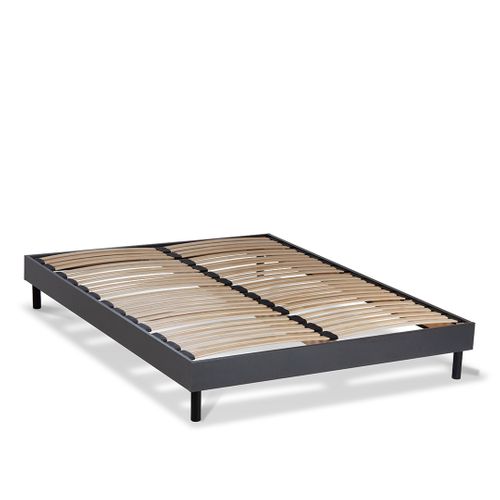 Sommier à Lattes En Kit- Gris 180x200 Cm
