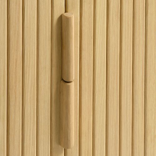 Buffet 2 Portes 160 Cm Bois Naturel 160x76x45 Cm