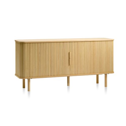 Buffet 2 Portes 160 Cm Bois Naturel 160x76x45 Cm