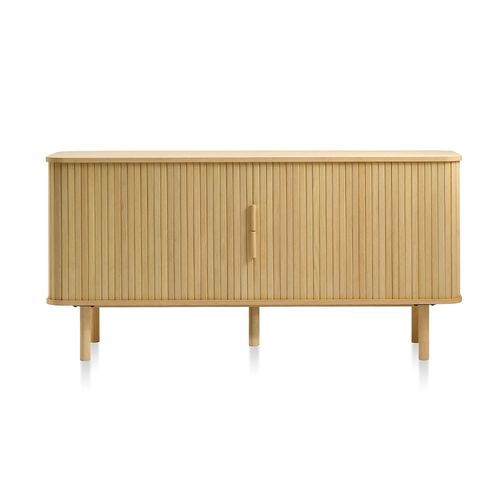 Buffet 2 Portes 160 Cm Bois Naturel 160x76x45 Cm