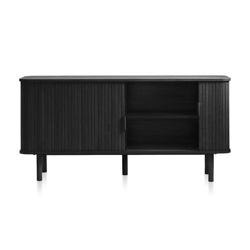 Buffet 2 Portes 160 Cm Bois Foncé 160x76x45 Cm