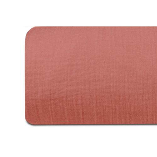 Drap-housse Gaze De Coton Teracotta 160x200 Cm