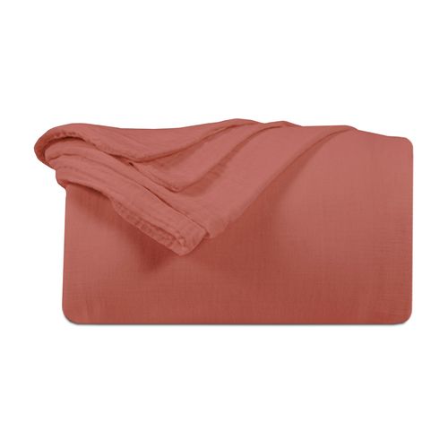 Housse De Couette Gaze De Coton Terracotta 140x200 Cm