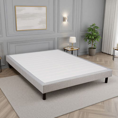 Sommier Tapissier En Kit Gris Clémence 180x200 Cm
