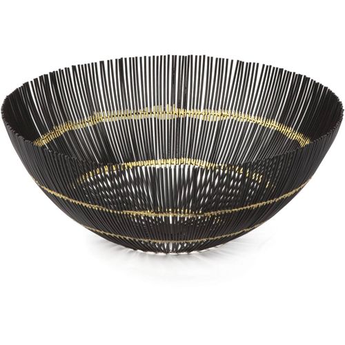 Centre De Table 38x38x15 Métal Noir/doré