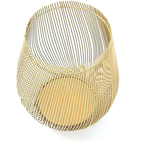 Centre De Table 26x26x29 Métal Doré