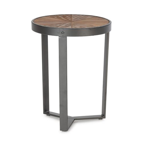 Table D’appoint 40x40x56 Bois/métal Noir