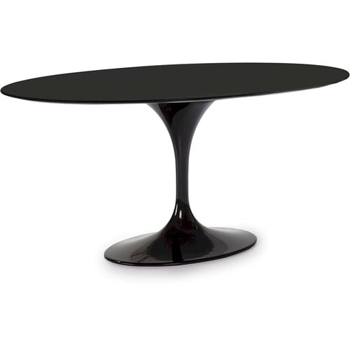 Table 170x110x73 Mdf Noir/aluminium Noir
