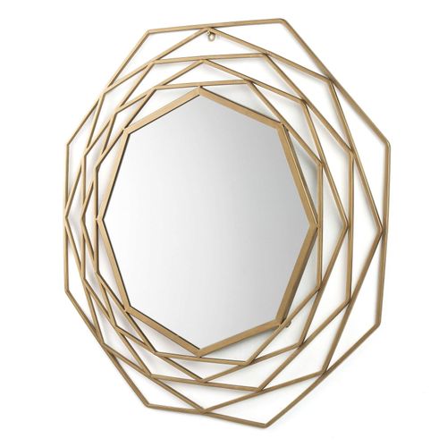 Miroir 81x4x81 Verre/métal Doré
