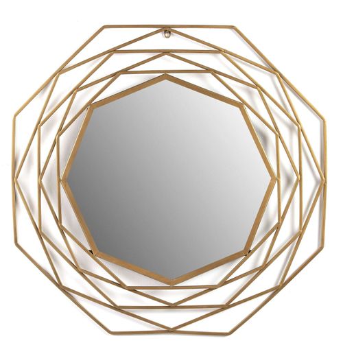 Miroir 81x4x81 Verre/métal Doré