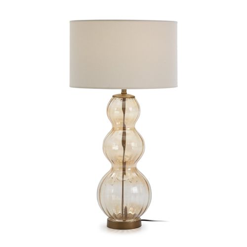 Lampe De Table Sans Abat-jour 20x20x60 Ambre/métal Doré