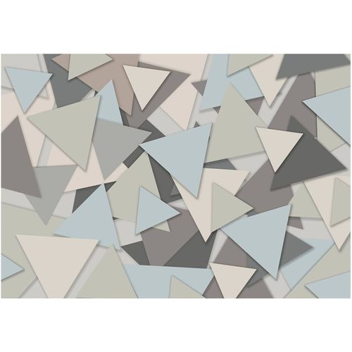 Papier Peint Adhésif Casse-tête Géométrique 343 X 245 Cm Gris