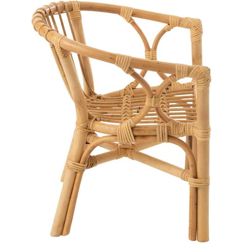 Fauteuil Enfant Bois Clair Rotin 45x40x55cm