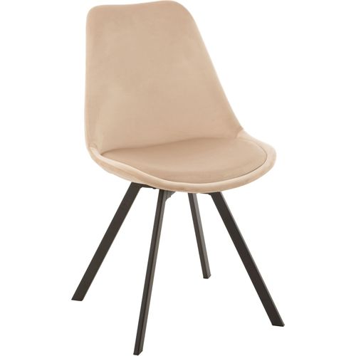 Chaise Beige Métal 55x49x84cm