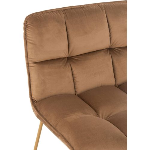 Fauteuil Marron Métal 65x58x85cm